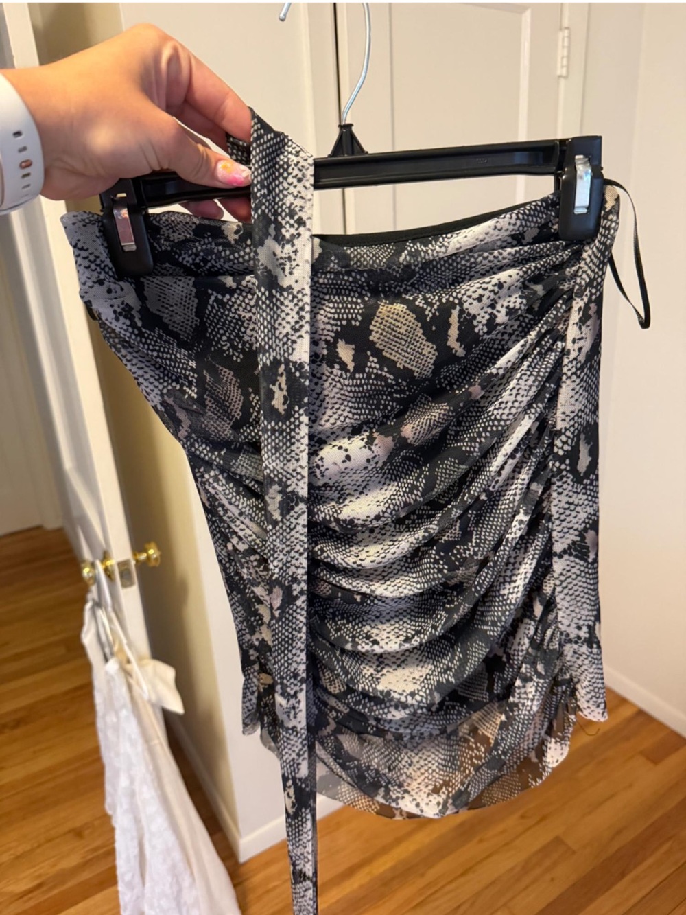 Zara Snake Print Tulle Top